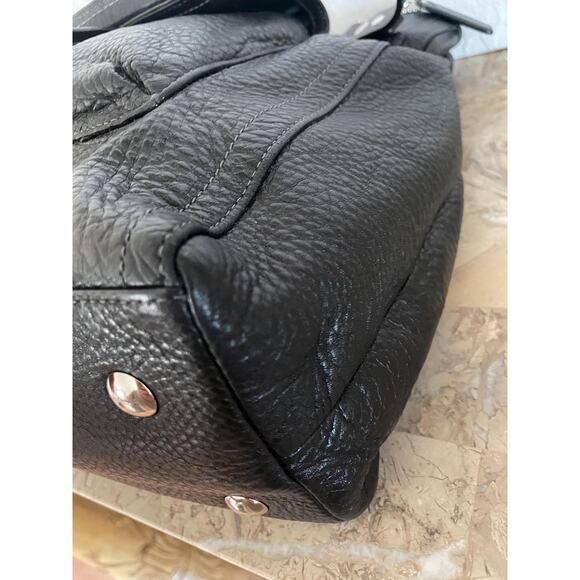 Coach penelope F19264 BLACK pebble Leather large Satchel BAG PURSE shoulder bag - Picture 8 of 10